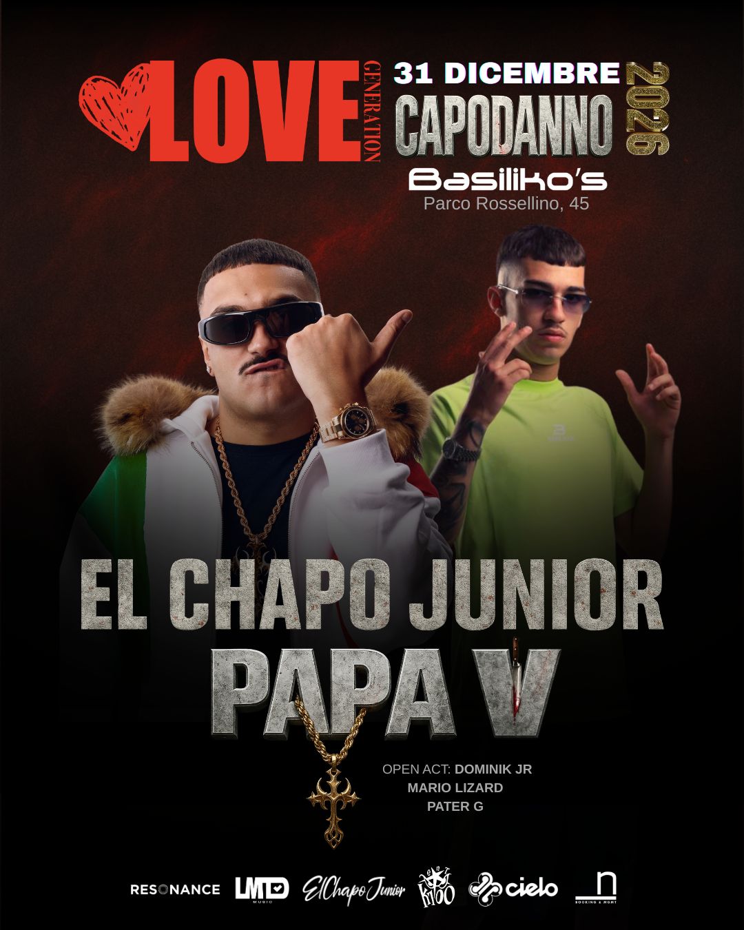 CAPODANNO CON PAPA V e EL CHAPO – BASILIKO’S