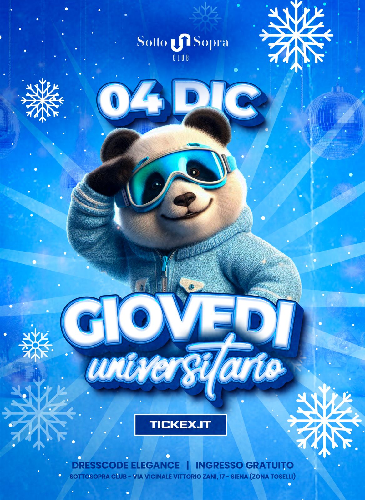 Giovedi 4 dic al SottoSopra